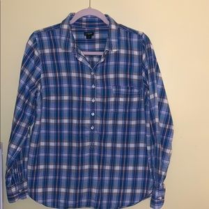 J Crew Plaid Pullover Size M🦋